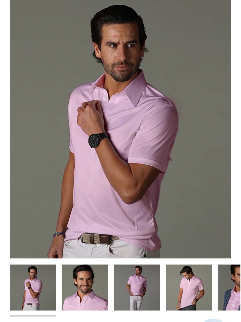 NWT Collars & Co Original Dress Collar Polo Pink Men’s Large